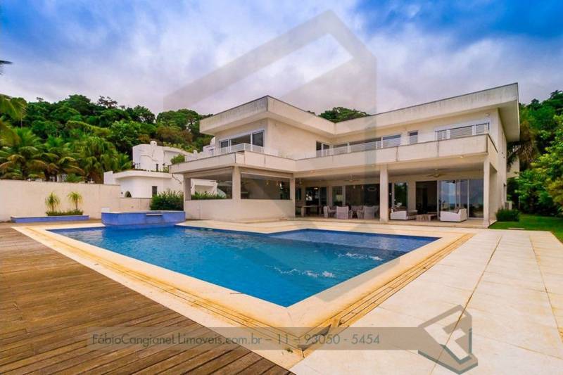 Mansão de frente para o mar, linda casa de 800m² pé na areia em Ubatuba. - FábioCangianellimóveis
